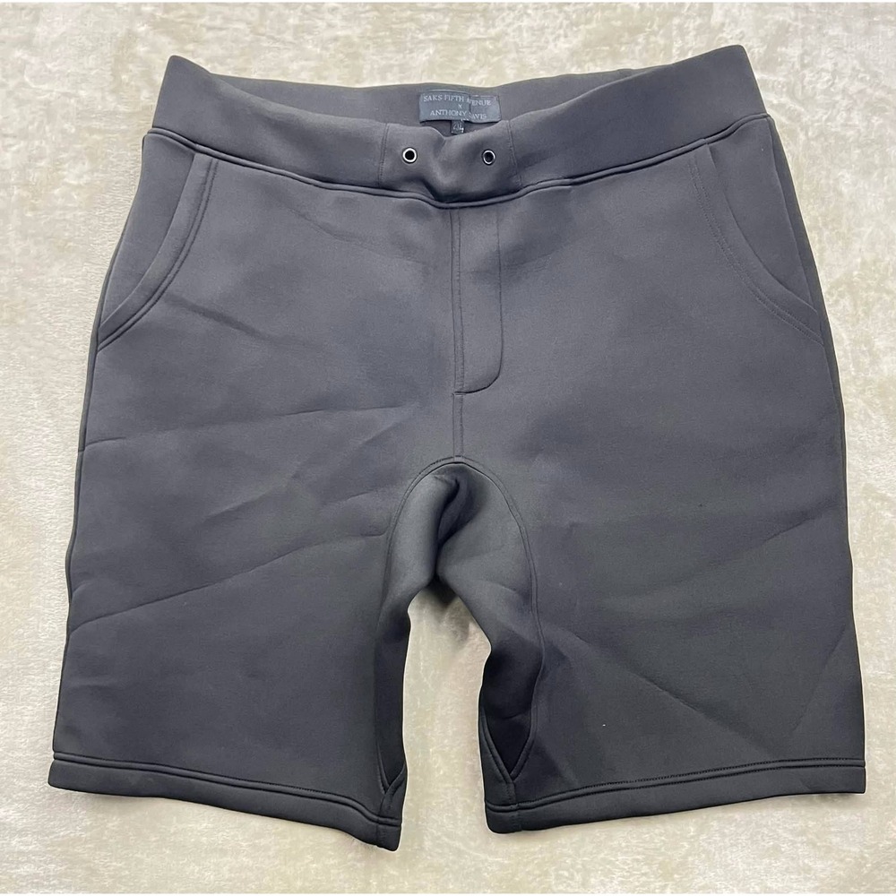 GUC Saks Fifth Avenue x Anthony Davis Men Black Neoprene Shorts 2XL Drop Crotch